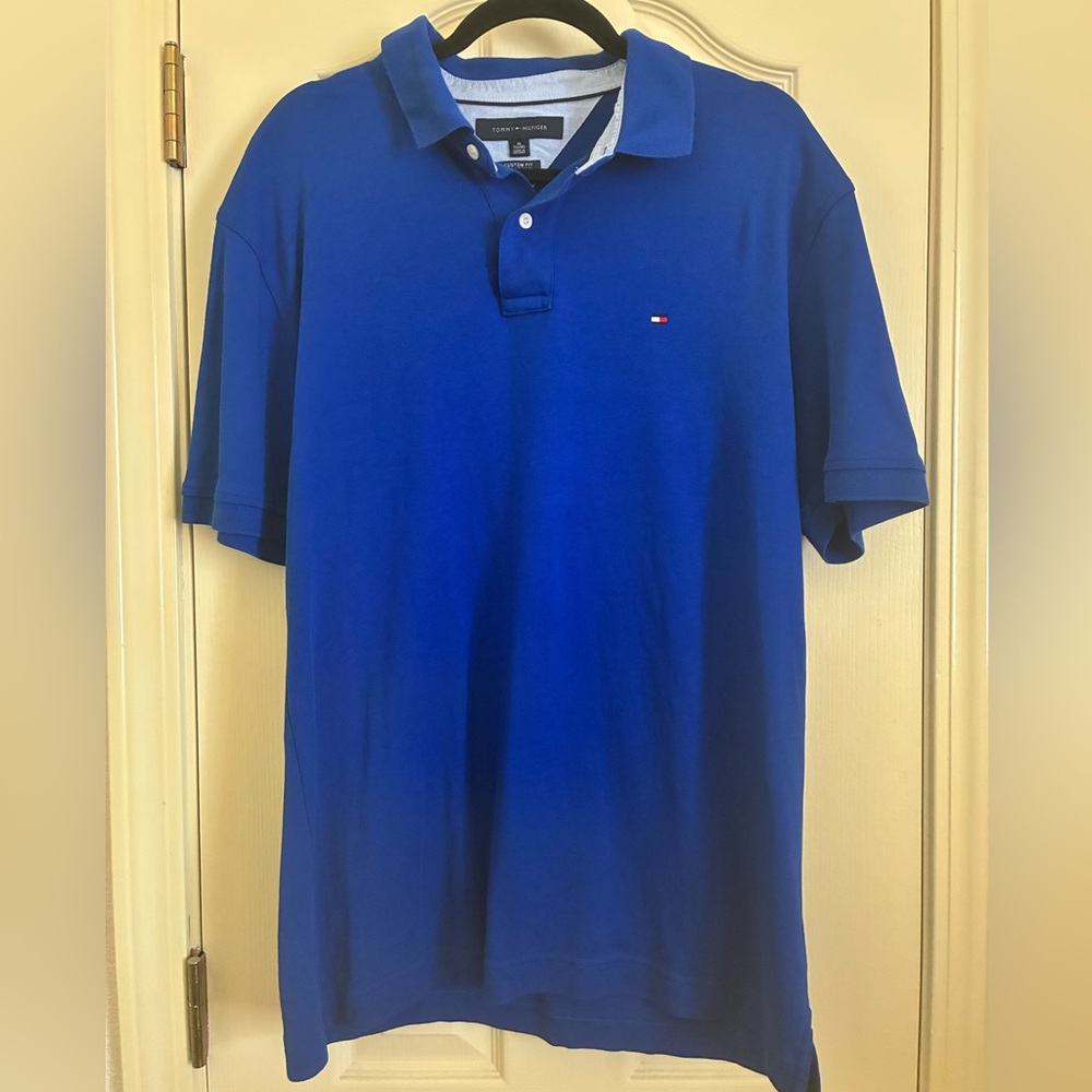 Tommy Hilfiger Blue Polo Shirt Classic Style